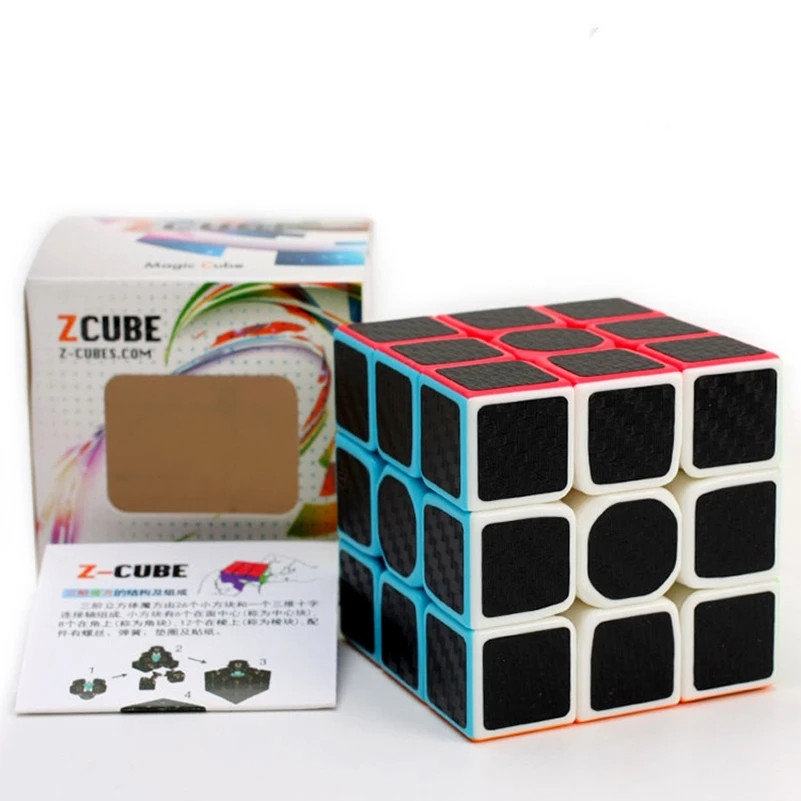 

High quality carbon fiber sticker cube3x3 speed cube 3x3x3 puzzle magic cube educational toys game cube gear