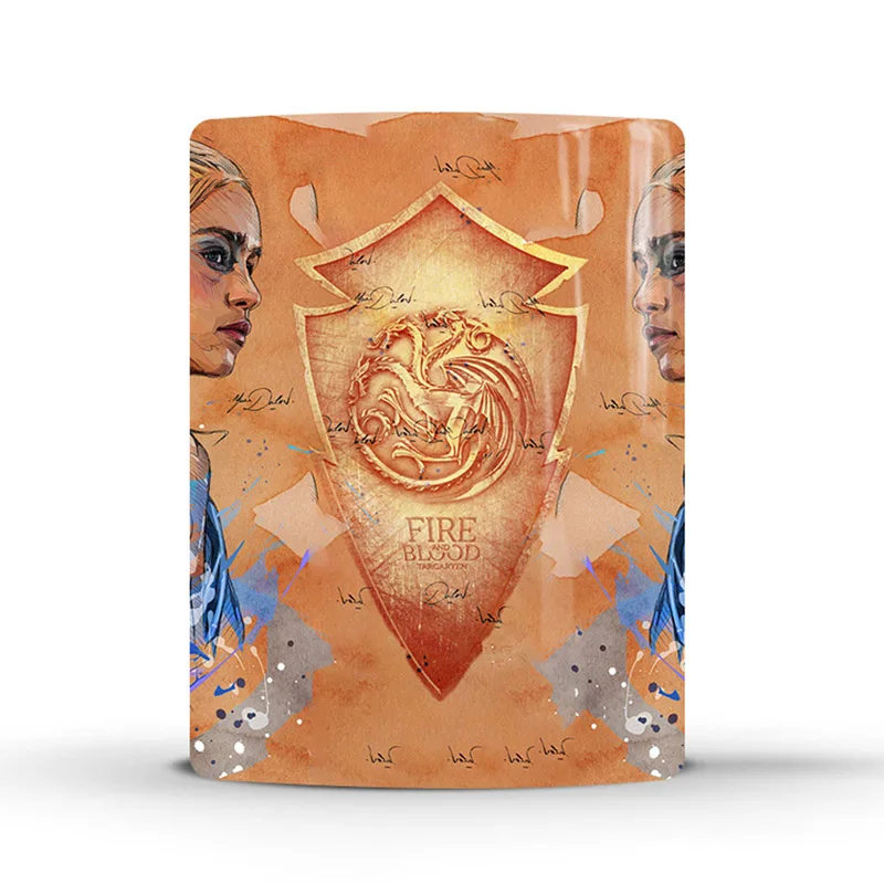 1 шт. новая игра престолов Магическая кружка для кофе горячая холодная меняющая цвет кружка 350 мл керамические кружки чашка подарок кружка для друзей Прямая
