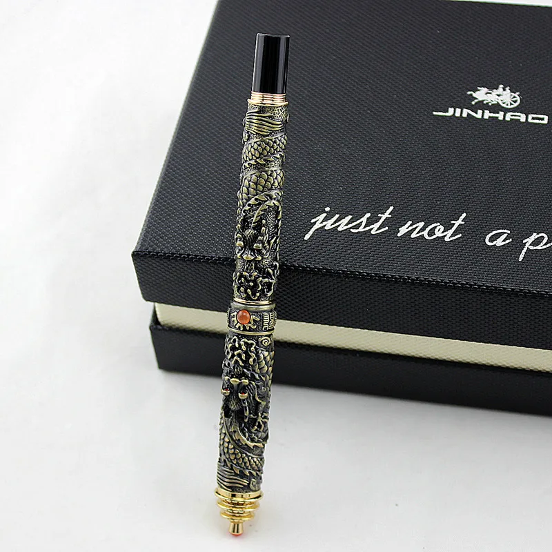 Высокое качество Jinhao Dragon шариковая ручка Роскошная металлическая древнее