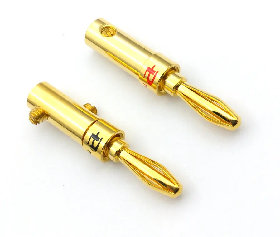 20 шт. латунь 4 мм разъем типа &quotбанан&quot позолоченный динамик DIY аудио |