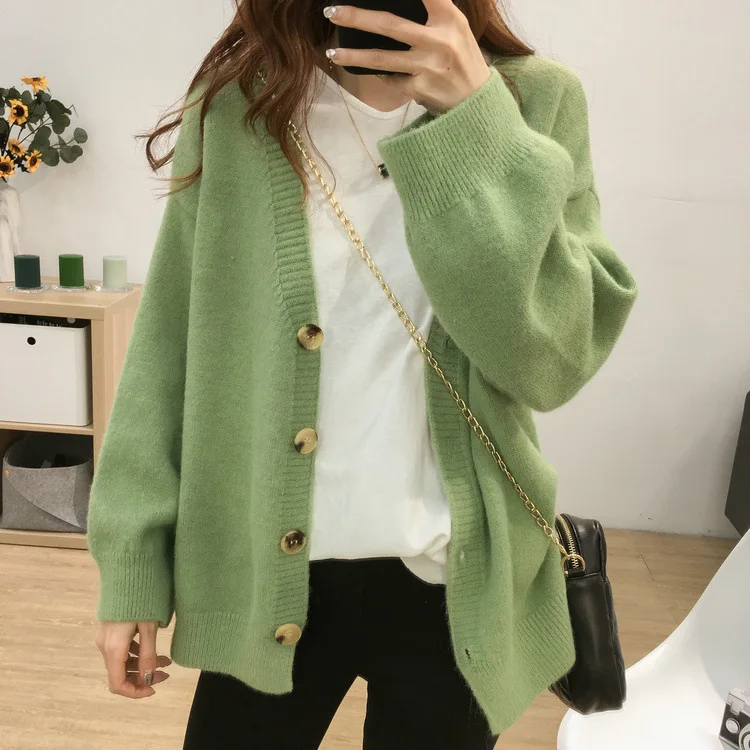 Кардиганы Свитера женские с v-образным вырезом облегающие Женские зимние вязаные