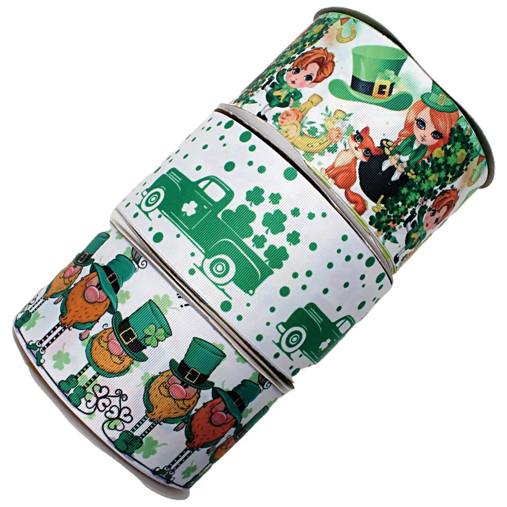 

Крупнозернистая лента с изображением персонажа на День Св. Патрика, 50 ярдов, для рукоделия, праздничное Шитье