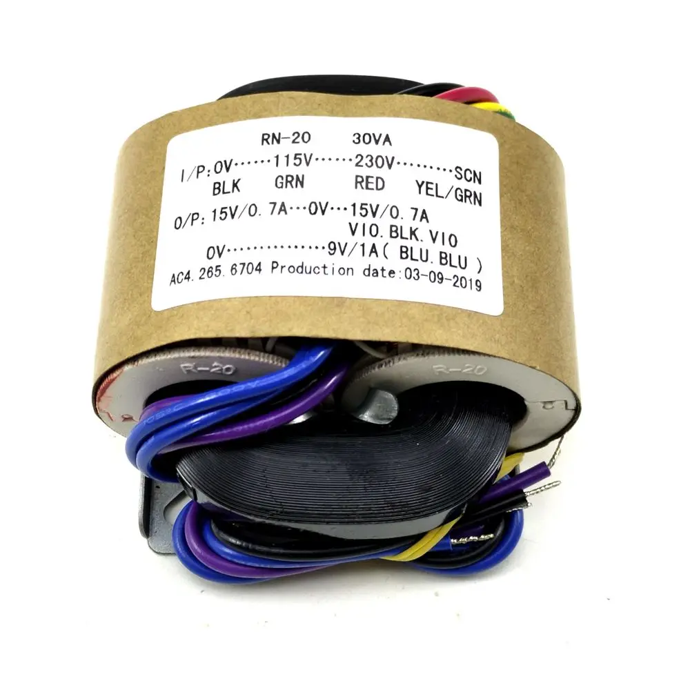 R тип силовой трансформатор 30 Вт dual 15V + один 9V крупного рогатого скота и