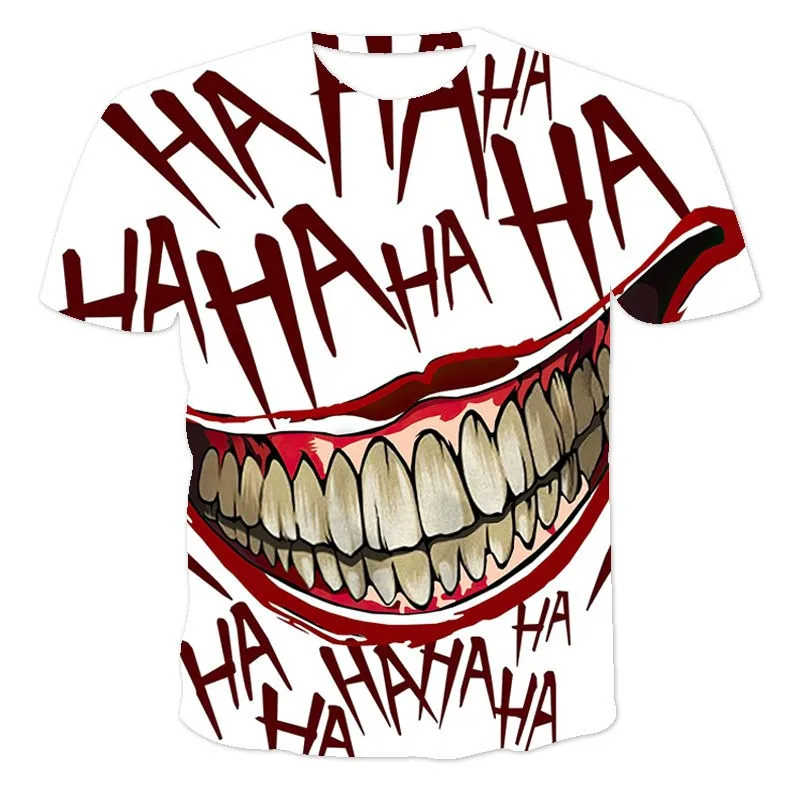 

2021 New Fashion Hot Sale Mouth/tongue/teeth 3d Ladies T-shirt Street Punk Trendy Men/women Short Sleeves