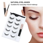 Магнитные ресницы, 53 пар, 3D накладные норковые ресницы, магнит для ресниц Магнитная натуральная подводка для глаз и пинцет, набор инструментов для макияжа