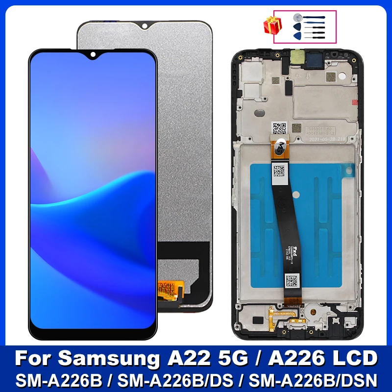 

6.6" Original For Samsung Galaxy A22 5G LCD Touch Screen Digitizer Assembly Replacement For A226 A226B SM-A226B/DSN Display
