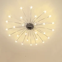 modern led crystal star ceiling light contemporary mounted ceiling lamp for restaurant home lighting fixtures