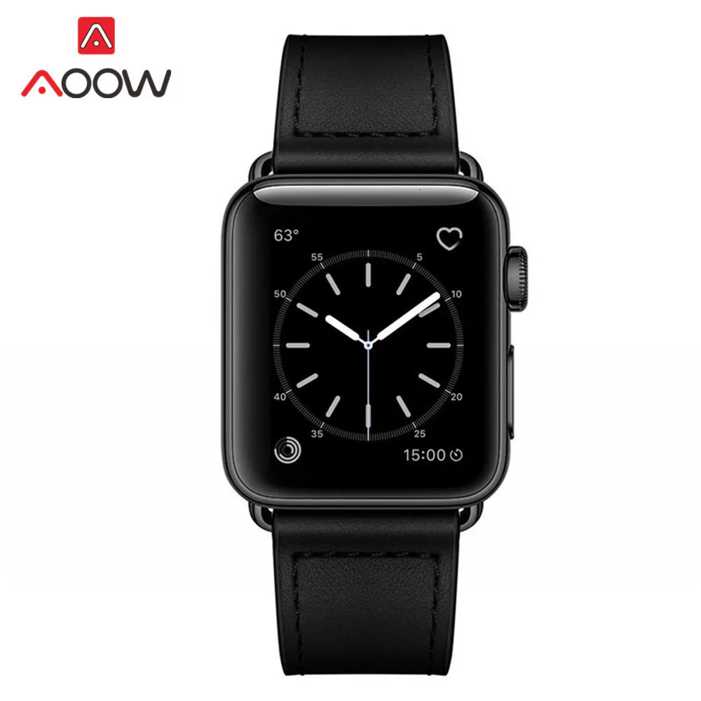 Ремешок из натуральной кожи для Apple Watch 4, 40 мм, 44 мм, 38 мм, 42 мм, высокое качество, для мужчин и женщин, ремешок для часов, браслет для iWatch 1, 2, 3