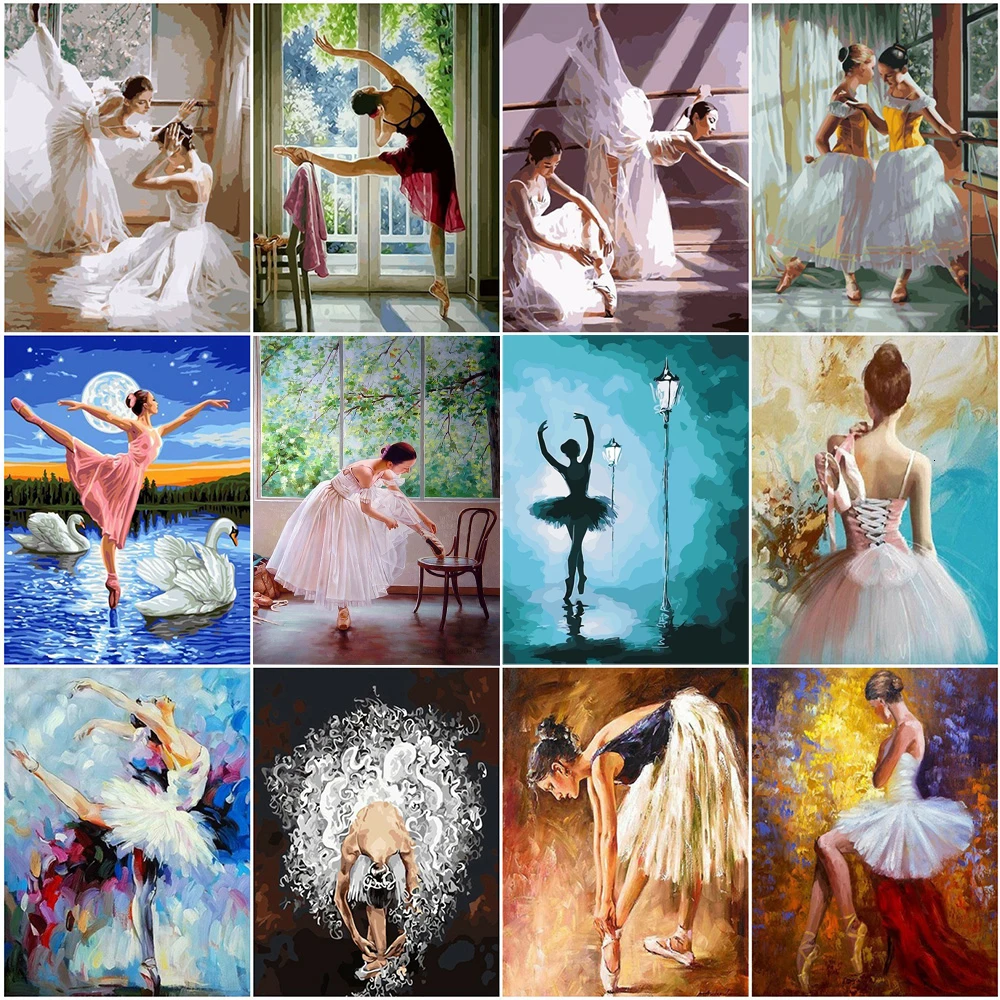 

Diamond Painting Square Ballet Dancer Woman Rhinestone Cross Stitch Kit Diamond Embroidery Portrait Picture Mosaic Handmade Art