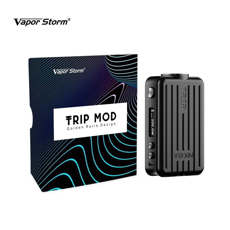 

Original Vapor Storm Trip TC Mod 510 Thread Box Mod by Dual 18650 batteries vapor 0.91 inch OLED for RDTA RDA RTA RBA vape tank