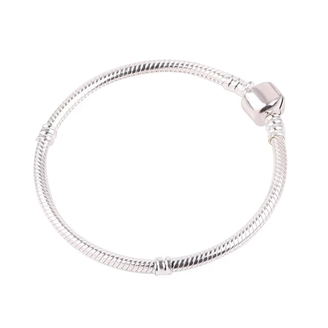 2 Dodocharms, модный очаровательный браслет, серебряная цепочка-змейка, застежка, бисер, подходит для женщин, Браслет-талисман из бисера, сделай сам, Европейское ювелирное изделие - Окраска металла: 2