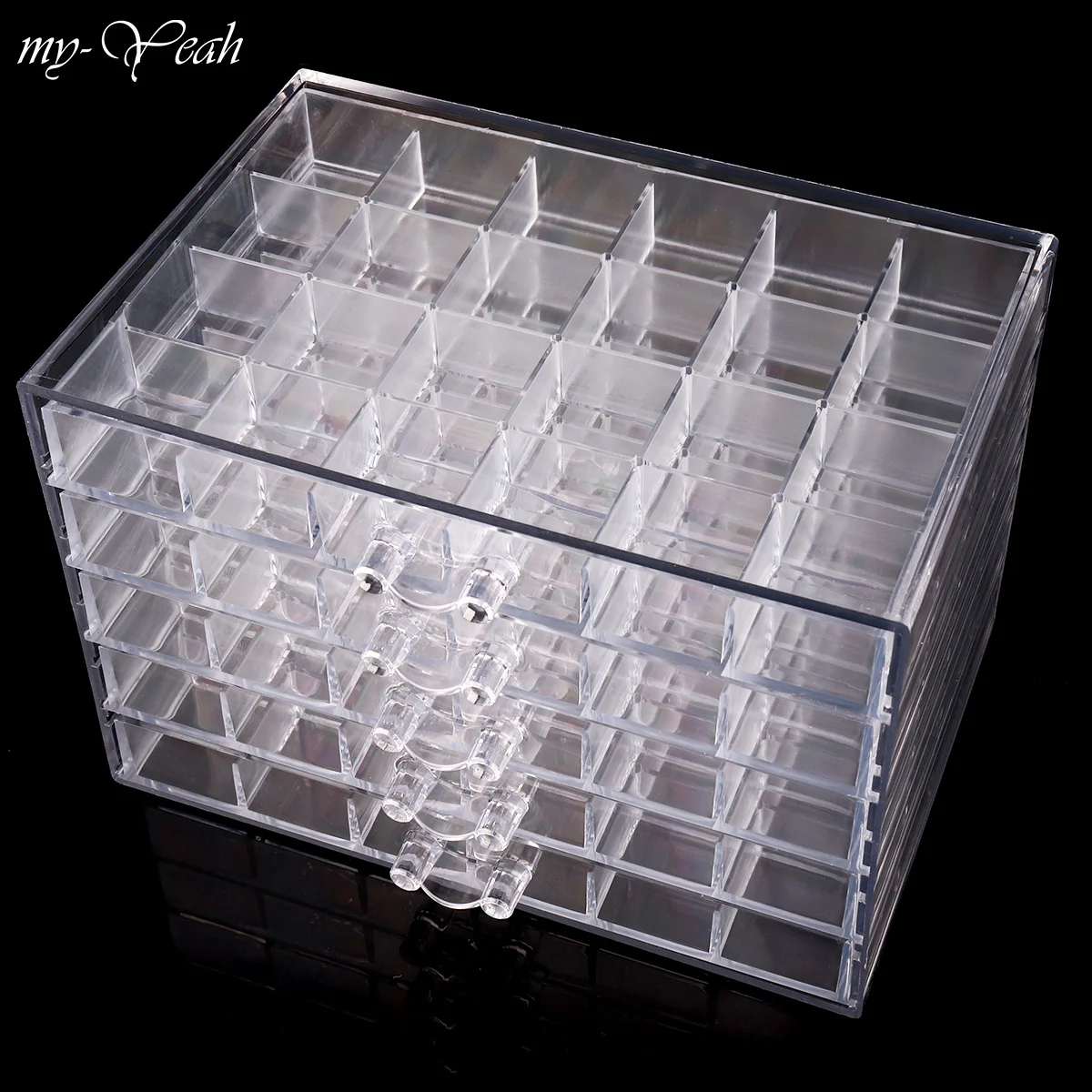120 сеток прозрачный ящик для хранения украшений стразы бусины аксессуары