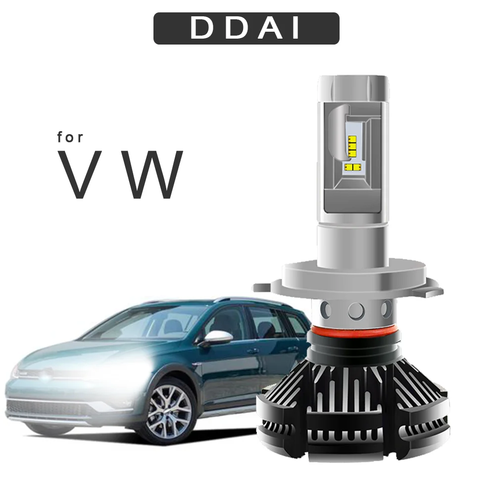 DDAI zes Светодиодная лампа H7 Для vw JETTA BORA аксессуары для гольфа автомобилей H4 H1 H3 H11 H8 H9 bonbillas 9005 HB3 9006 HB4 turbo