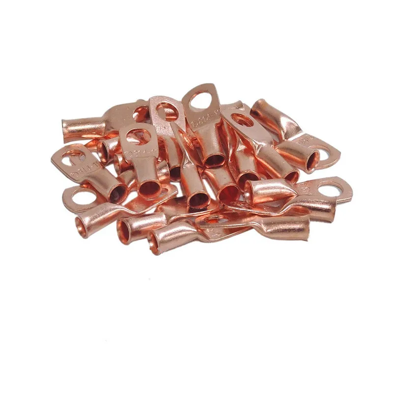 10 шт. медные неизолированные обжимные клеммы 1/0 AWG 1/4 | Обустройство дома