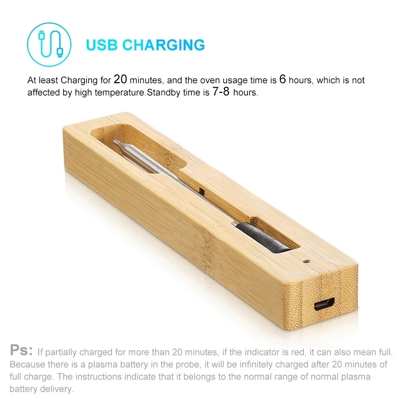 

Food Thermometer Digital Smart Monitoring Stove Oven Barbecue Shop Kitchen Home Weather Station Bluetooth Grill Wireless