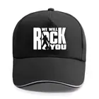 Бейсболка с принтом We Will Rock You, хлопок, унисекс, модная кепка для фанатов рок-группы Queen, в стиле хип-хоп, для мужчин и женщин