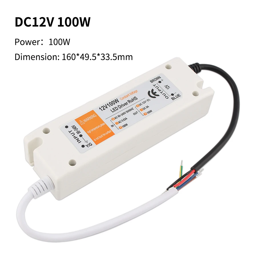 

LED Transformer Driver Power Supply Adapter LED 12V 18W 28W 36W 48W 72W 100W LED Driver Lighting Power Supply AC DC 220V TO 12V