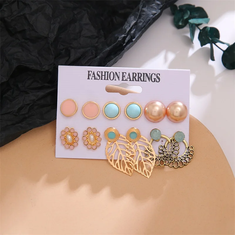 Vienkim винтажные серьги гвоздики набор смешанный для женщин 2020 новинка богемный