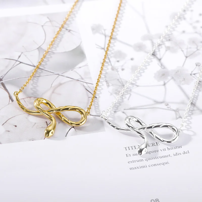 Metal Snake Necklace For Women Men New Fashion Gold Chain Stainless Steel Serpent Pendant Jewelry Glamour Gift Bijoux | Украшения и