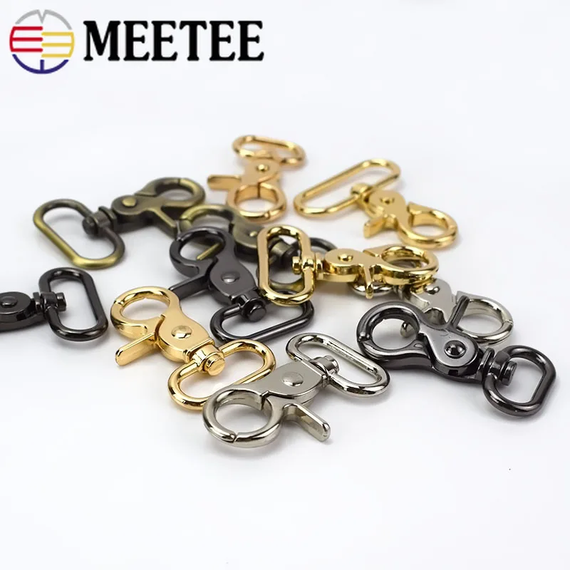 2/10 шт., маленького размера, круглой формы с диаметром 32 мм Meetee металлические пряжки аксессуары сумка Цвета: черный, золотистый, серебристый Бронзовый Собаки Пластиковый чехол с поворотной застежкой карабин сумка Lobster брелки для ключей