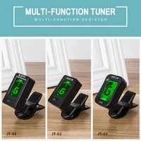 guitar tuner ukulele bass violin rotatable electric clip on tuner lcd display stringed musical instrument guitar accessories