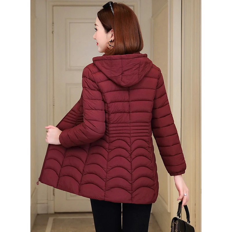 

Women Cotton Coat Winter Jackets Thickened Parka Women Large Size 6XL Down Cotton Parkas Overcoat Solid Color Outerwear