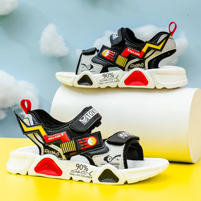 

Kids Sandals Summer Elastic Children's Sandals Comfortable Boys Beach Shoes 3D Three-dimensional Pattern Children Footwear