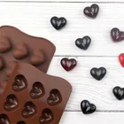 Силиконовая форма для выпечки, 15 сердечек