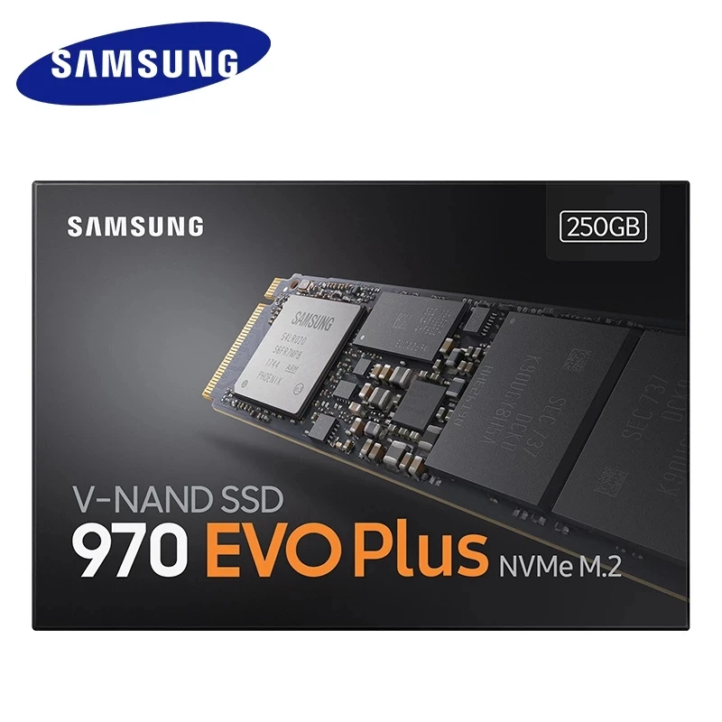 Samsung 970 Evo Plus, 250  500  1  M.2 SSD NVMe M2 2280 TLC PCIe Gen 3, 0x4, NVMe 1, 3