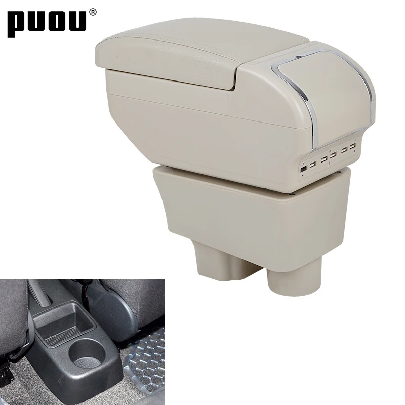 Двухслойный большой контейнер для хранения центральной консоли Skoda Fabia/fabia 2 2008 2014