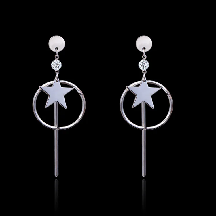 Женские длинные серьги кисточки из серебра 925 пробы|Серьги-гвоздики| |