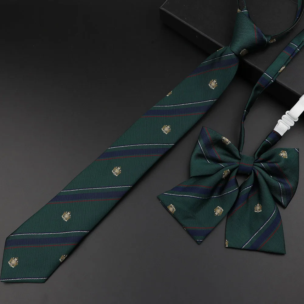

New Arrival Girl/Boy Summer School Formal Uniform Tie Set Colorful Stripe Plaid British Ties For Student Children Bowtie Necktie