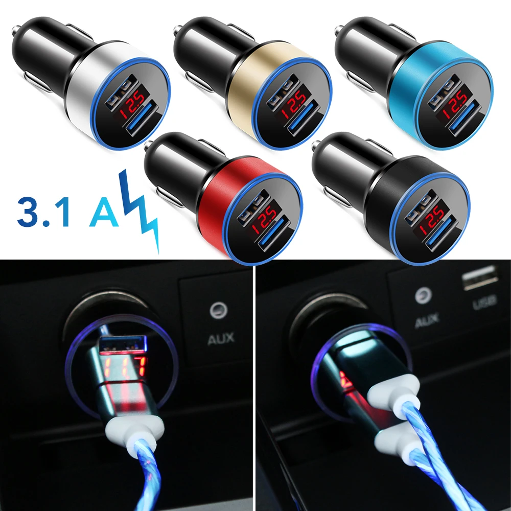 LED Display Dual USB Car Charger For Audi A3 A4 B6 B8 A6 C5 C6 80 B5 B7 A5 Q5 Q7 TT 8P 100 8L C7 8V A1 Q3 | Автомобили и