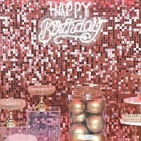 sequin panel shimmer wall wedding backdrop custom adverting shop window background glam clear grid party photo booth rose gold