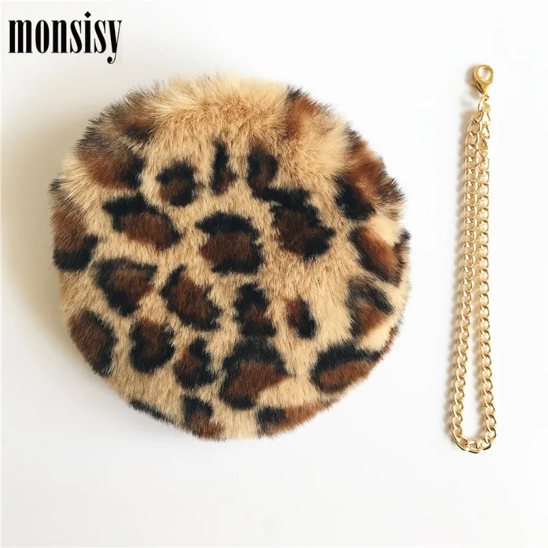 Monsisy искусственная кошелек с мехом женские портмоне маленький для монет коробка