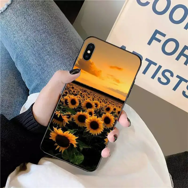 

Yellow sunflower flower Phone Case for iPhone 11 12 pro XS MAX 8 7 6 6S Plus X 5S SE 2020 XR mini