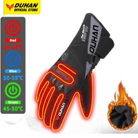 duhan motorcycle gloves heated waterproof gloves windproof heating guantes moto protection winter motorbike riding accessories