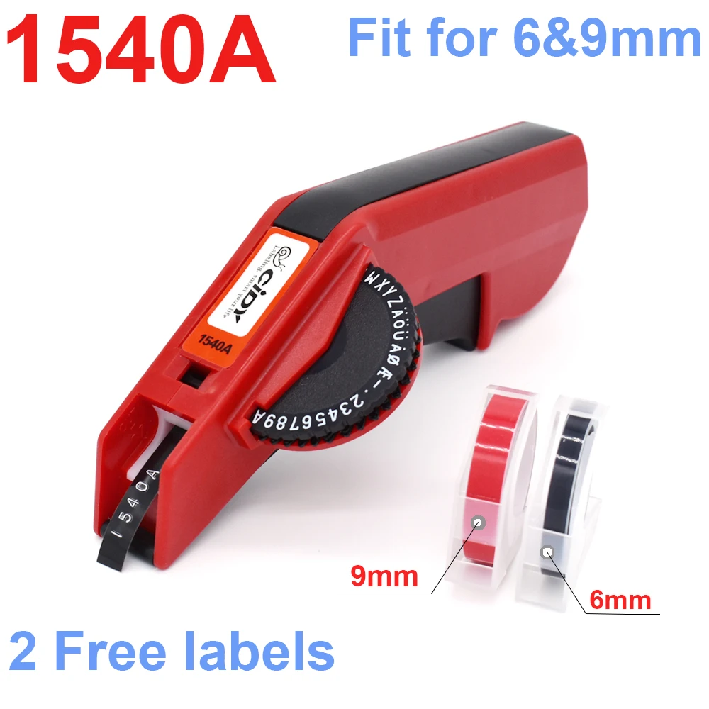 Ручной принтер для этикеток Cidy 1540 3D принтера с тиснением 6/9/12 мм сменная лента