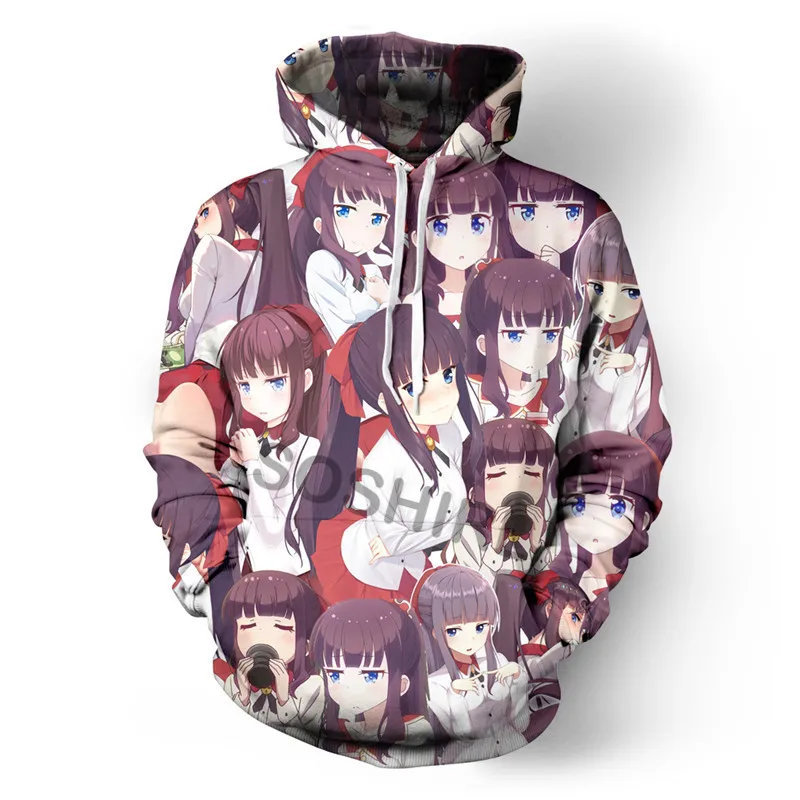 SOSHIRL Косплей фанаты толстовки Смешные кавайные худи в стиле аниме унисекс зимняя