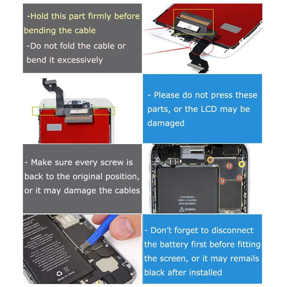 Полный ЖК дисплей в сборе для iPhone 6 Plus замена экрана дигитайзера 5 ''с кнопкой