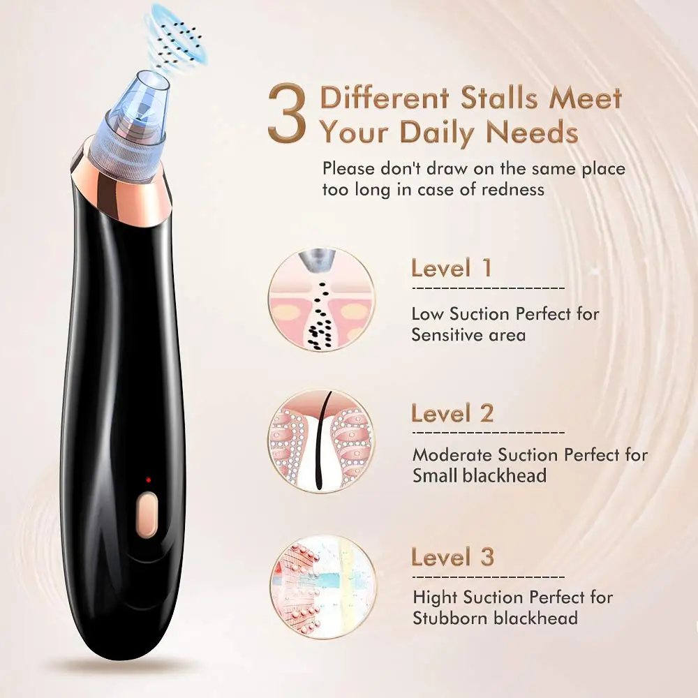 

Blackhead Remover Face Deep Nose Cleaner T Zone Pore Acne Pimple Removal Vacuum Suction Facial Cleaning Beauty Device Skin Tool