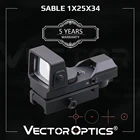 Векторная оптика Соболь 1x25x34 тактическая 4 сетки зеленая красная точка прицел быстросъемный цифровой контрольный прицел пистолет QD Weaver крепление