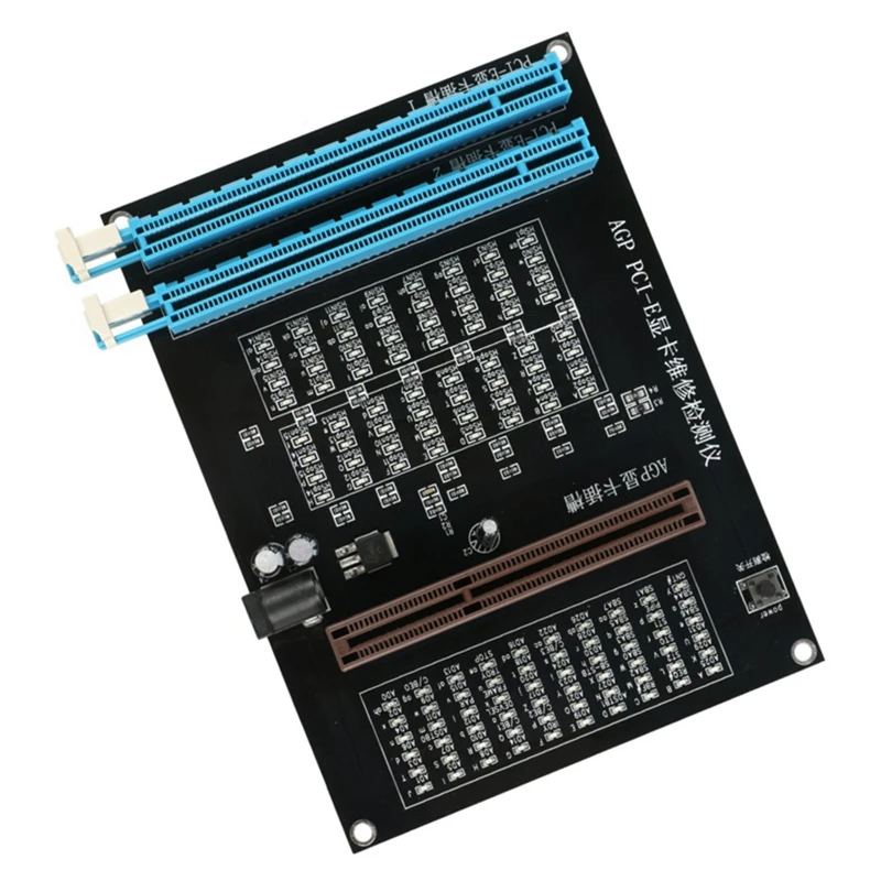 hot agp pci e x16 dual purpose socket tester display image video card checker tester graphics card diagnostic tool free global shipping