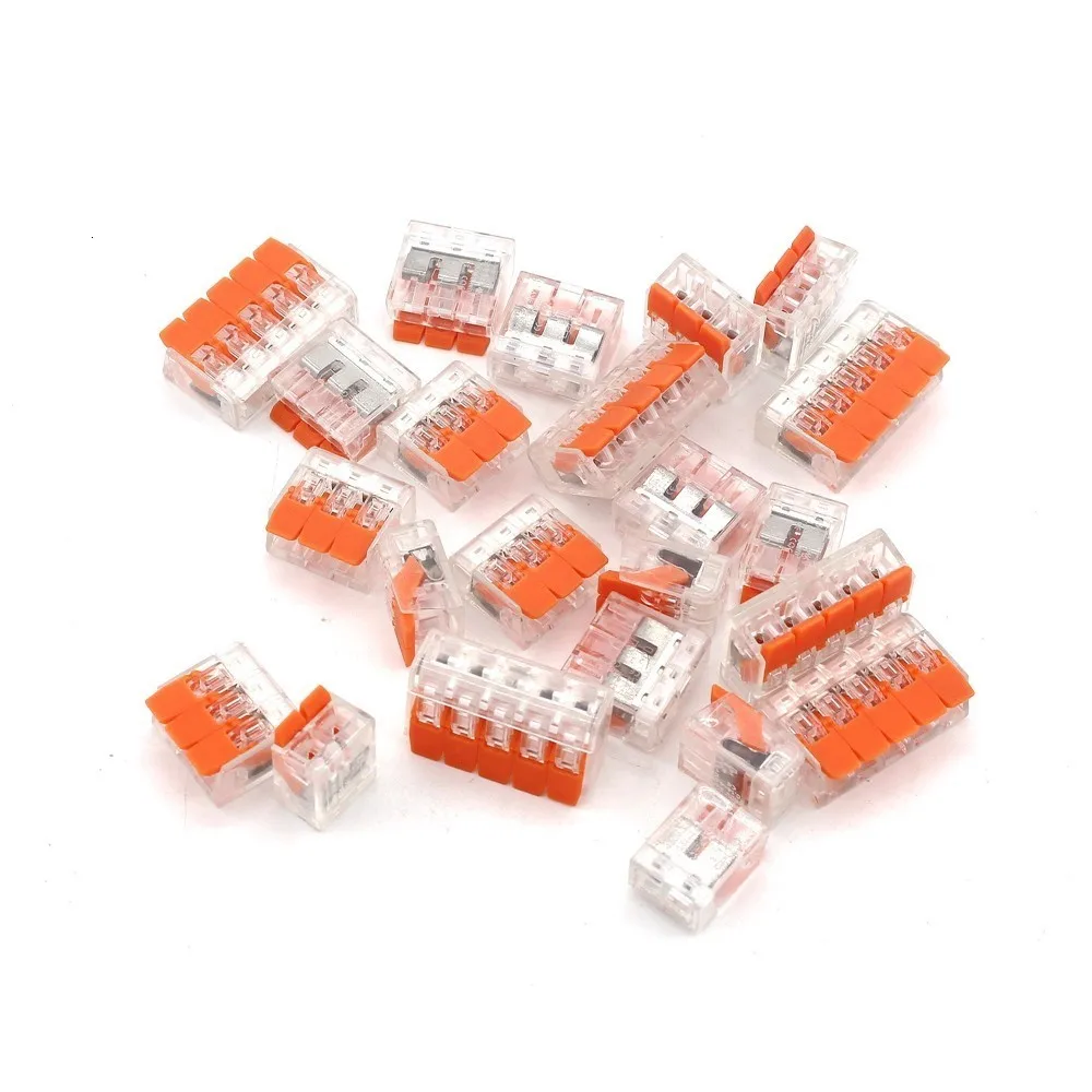YJCAL 221-412 413 415 28 шт./кор. провода стыковое соединение разъема зажим быстрого изоляции клеммный блок выводов AWG 28-12
