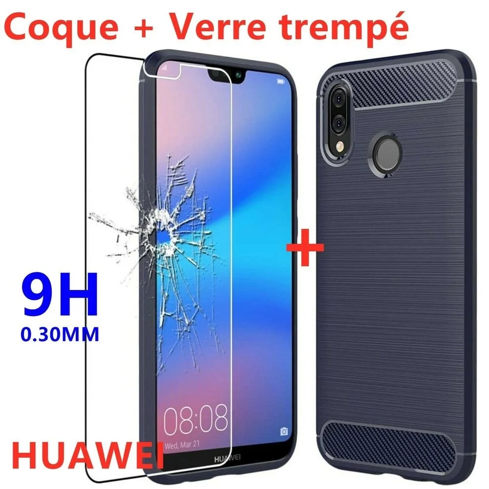

For Huawei P30 Pro/P20 Lite/P10 Plus/P9/P8 Lite Coque Renforcé + Vitre Verre trempé