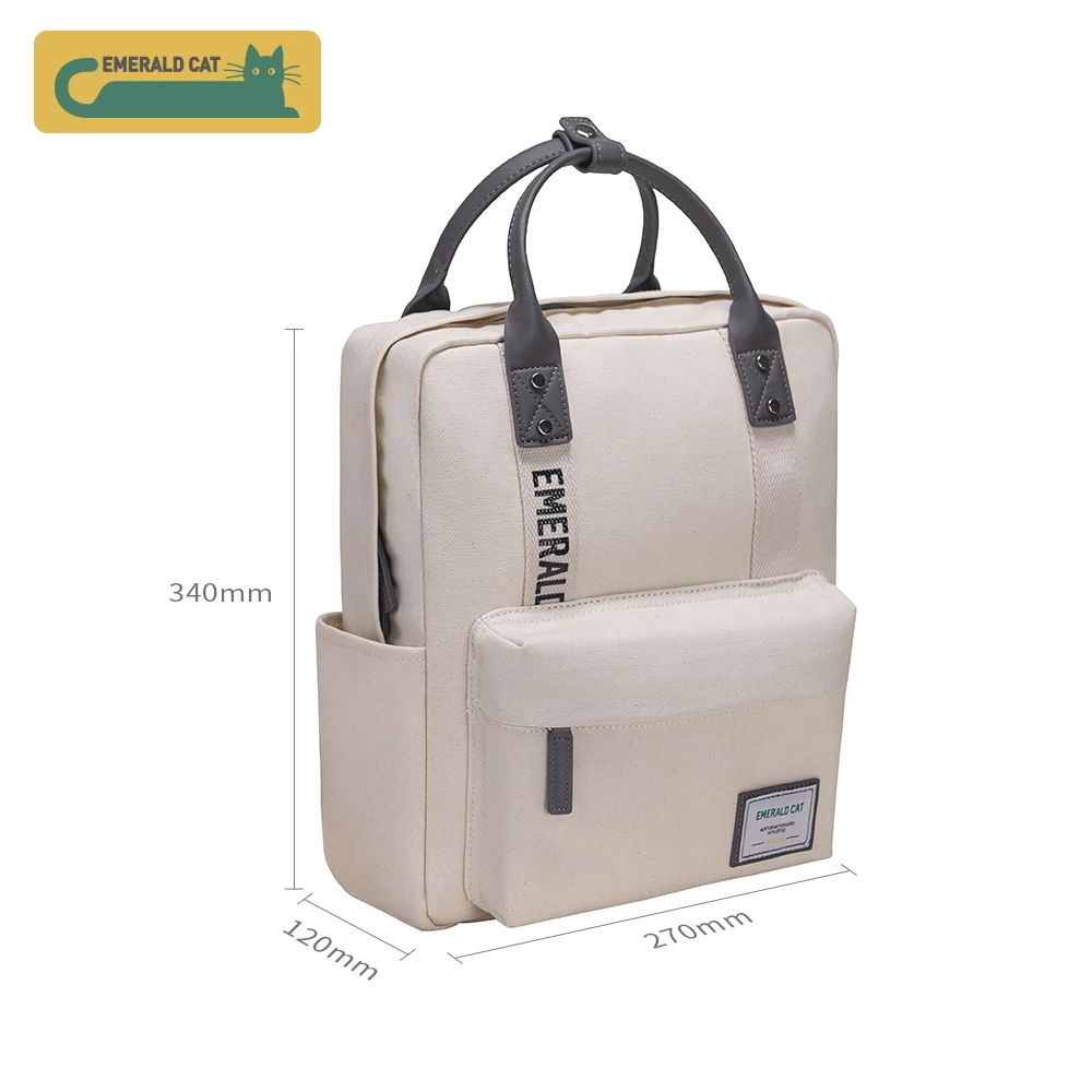 2019 Изумрудный Кот женские холщовые рюкзаки школьная сумка дорожная через плечо |