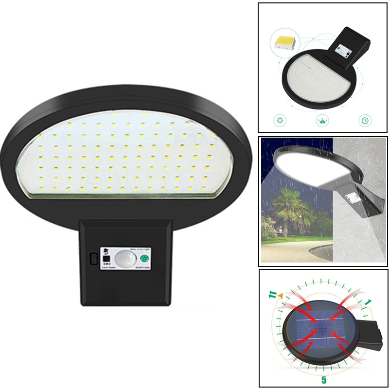 

90LED Solar Light Waterproof Garden Courtyard Sensor Safety Street Lamp
