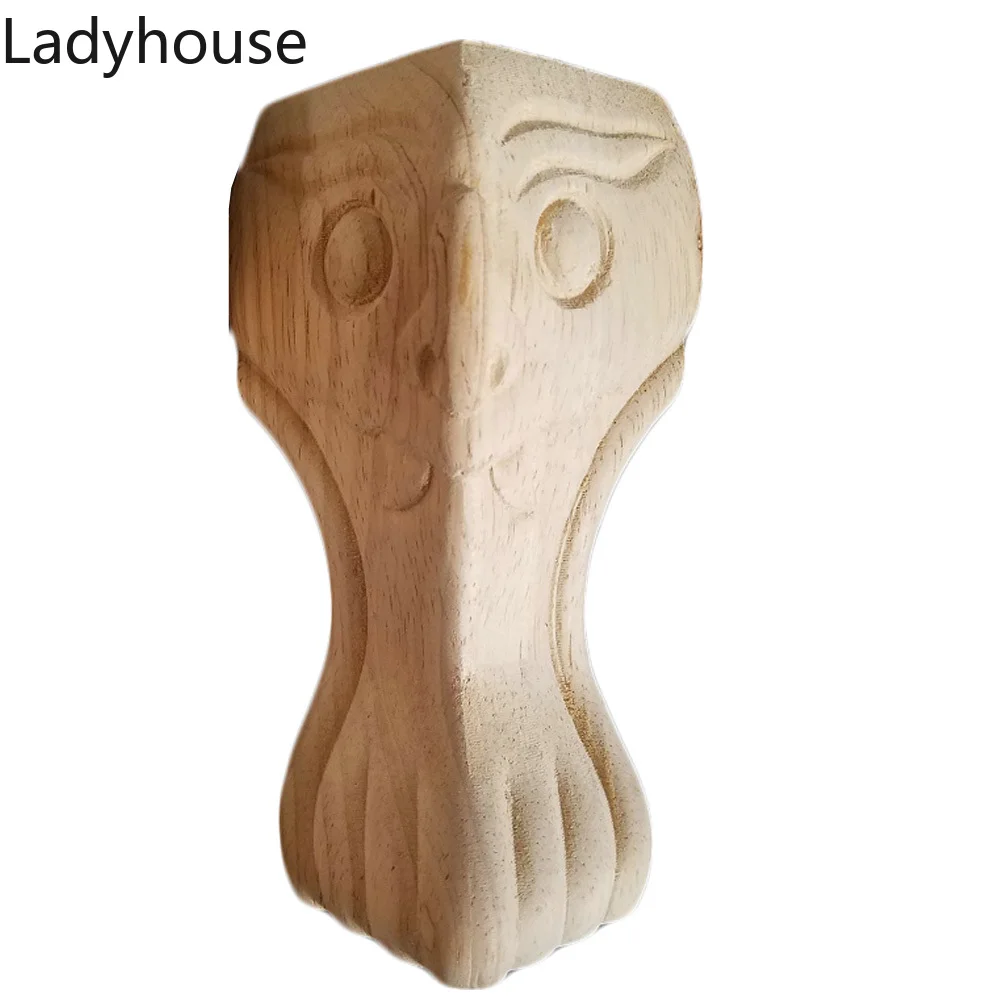 

1PC 15cm Carved Solid Wood T Bed Sofa Tea Table Feet European Furniture TV Cabinets Woodcarving Rose Feet Figurine Mini Crossbow