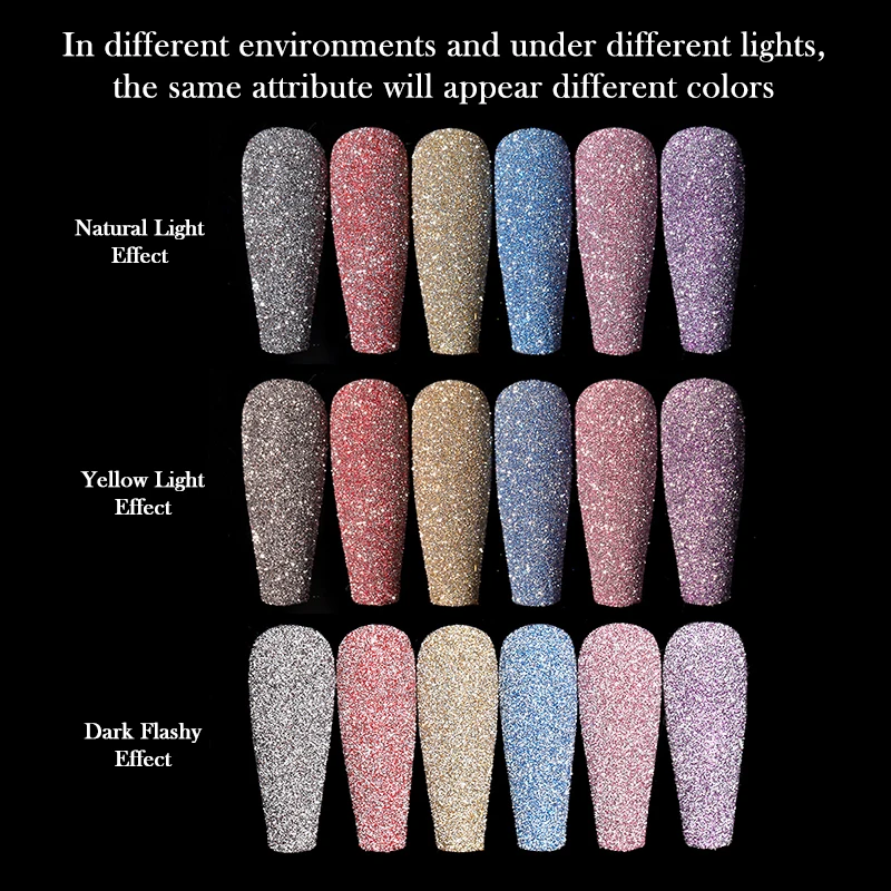 Бриллиантовый порошок для ногтей со сверкающими блестками Auroras блестящий