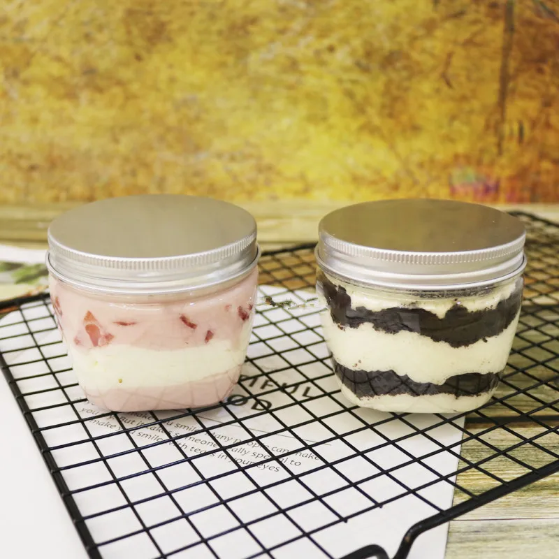 Прозрачные одноразовые пластиковые чашки 10 шт. 350 мл мороженое торт желе йогурт